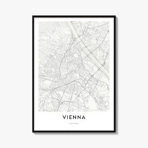 vianina ワールドマップ　ポスター　50cm x 70cm Vienna Map Print, Newspaper Poster, City Travel Wall Art Decor - Etsy