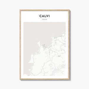 Calvi Karte Poster, Calvi Karte drucken, Calvi Reisewandkunst, Calvi personalisierte Karte, Frankreich