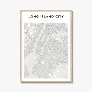 Long Island City Karte Poster, Long Island City Karte Druck, Long Island City Reisewandkunst, personalisierte Long Island City Karte, New York