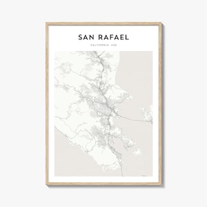 San Rafael Map Poster, San Rafael Map Print, San Rafael Travel Wall Art, San Rafael Personalized Map, California