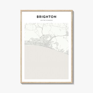 Brighton Karte Poster, Brighton Karte Druck, Brighton Reisewandkunst, Brighton personalisierte Karte, Vereinigtes Königreich