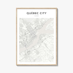 Quebec City Map Poster, Quebec City Map Print, Quebec City Travel Wall Art, Quebec City Personalized Map, Canada