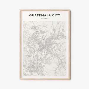 Guatemala City Map Poster, Guatemala City Map Print, Guatemala City Personalized Map Art, Guatemala City Art, Travel Poster, Travel Gift