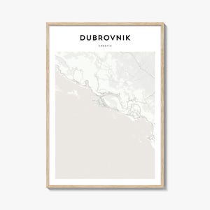 Dubrovnik Map Poster, Dubrovnik Map Print, Dubrovnik Travel Wall Art, Dubrovnik Personalized Map, Croatia
