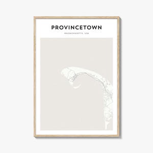 Cartaz do mapa de Provincetown, impressão do mapa de Provincetown, arte de parede de viagem de Provincetown, mapa personalizado de Provincetown, Massachusetts