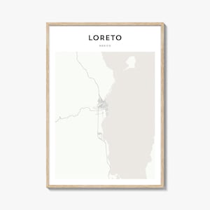 Loreto Mexico Map Poster, Loreto Map Print, Loreto Travel Wall Art, Loreto Personalized Map,