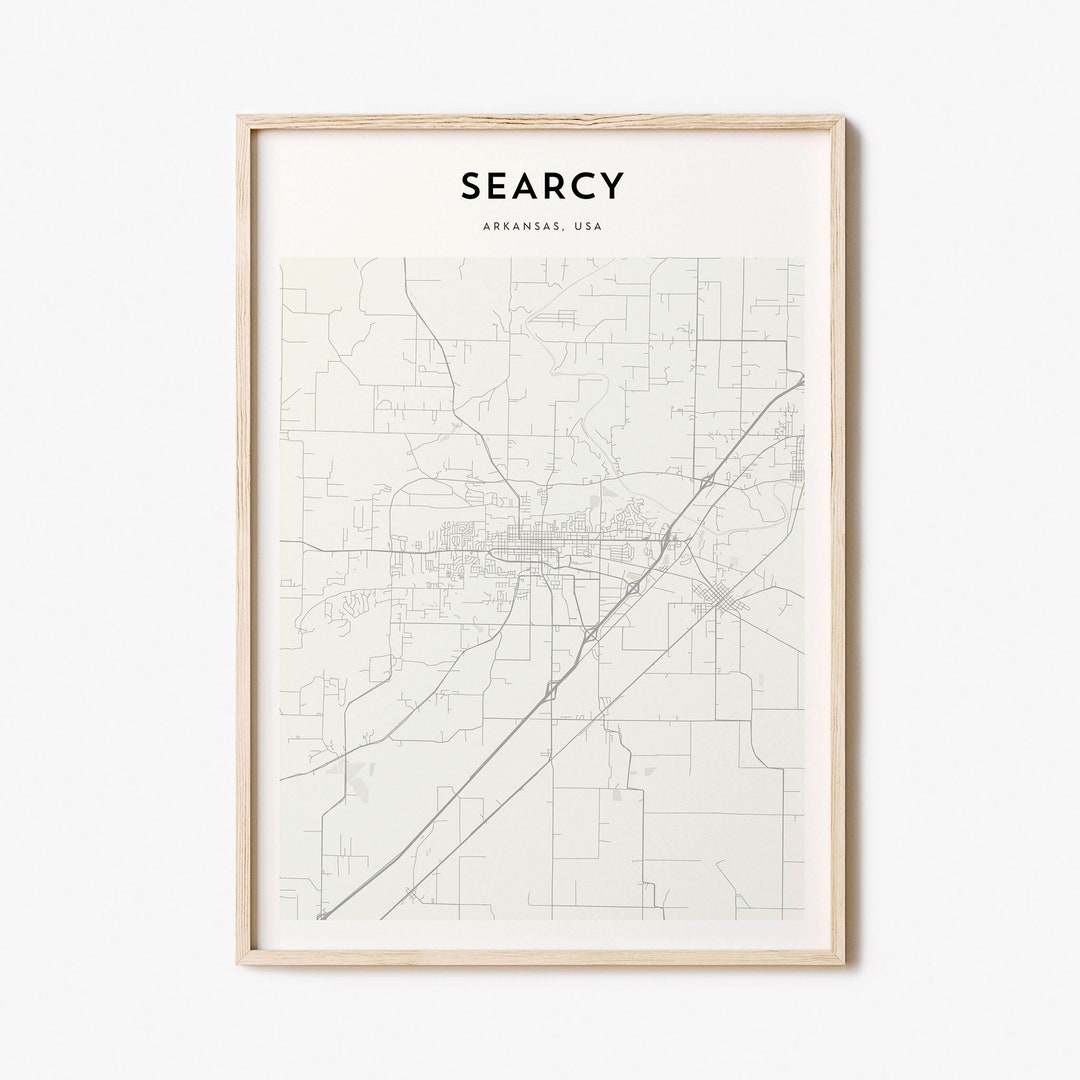 Searcy Map Poster, Searcy Map Print, Searcy Personalized Map Art ...