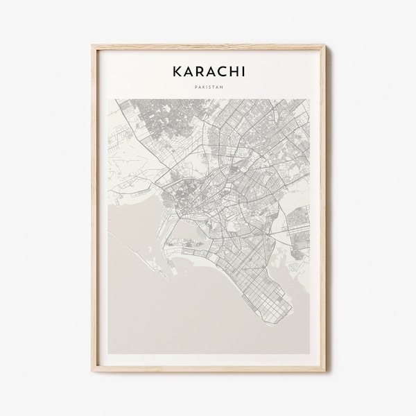 Karachi Map Poster, Karachi Map Print, Karachi Personalized Map Art, Karachi Wall Art, Karachi Travel Poster, Travel Gift