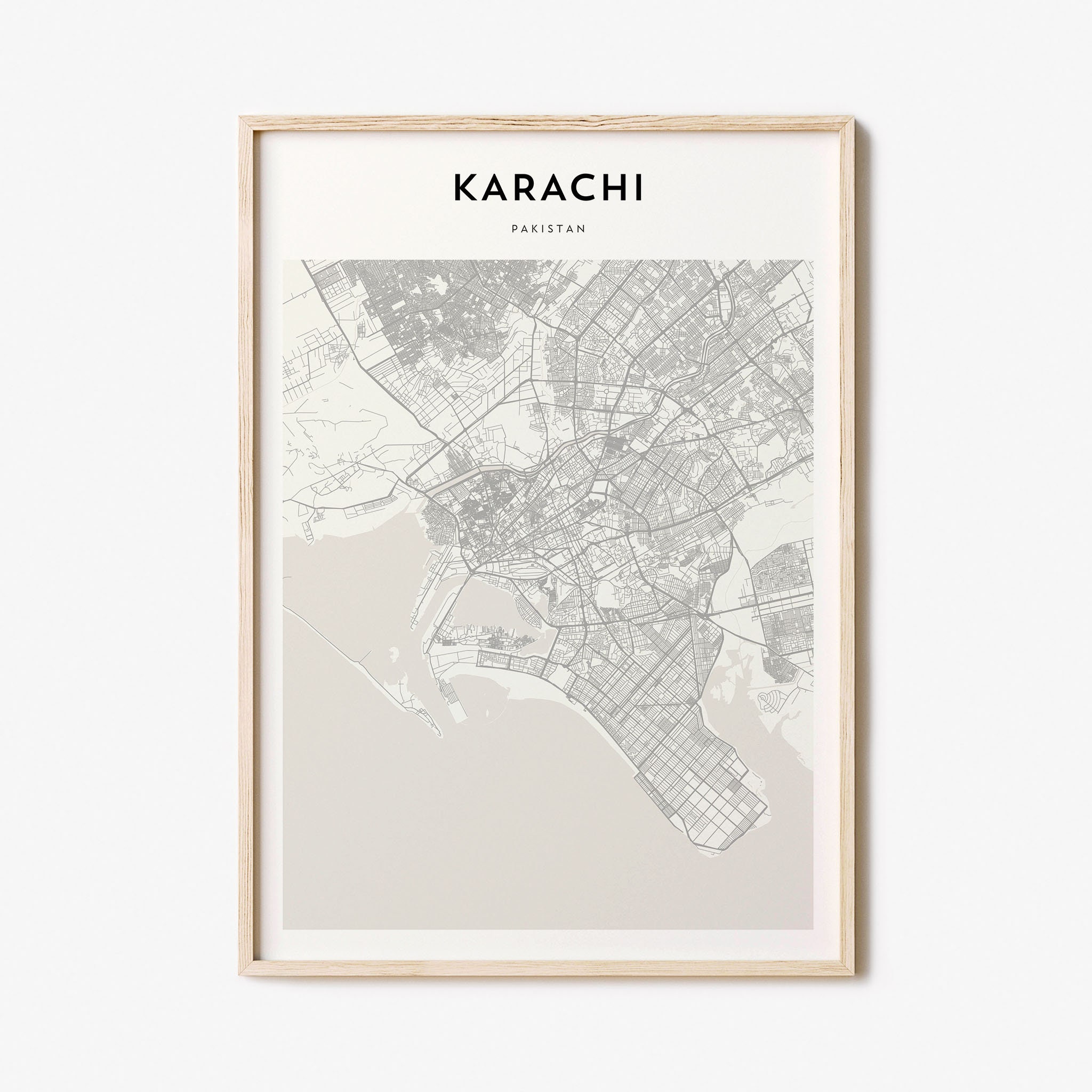 Karachi Map Poster, Karachi Map Print, Karachi Personalized Map Art
