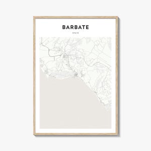 Barbate Map Poster, Barbate Map Print, Barbate Travel Wall Art, Barbate Personalized Map, Spain