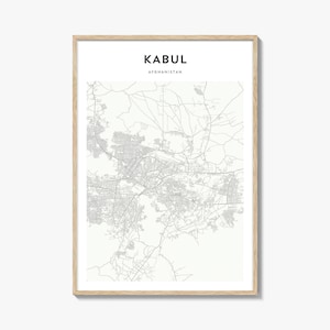 Kabul Map Poster, Kabul Map Print, Kabul Travel Wall Art, Kabul Personalized Map, Afghanistan