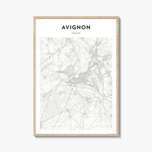 Avignon Map Poster, Avignon Map Print, Avignon Travel Wall Art, Avignon Personalized Map, France