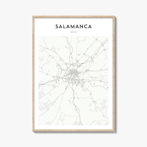 Salamanca Map Poster, Salamanca Map Print, Salamanca Travel Wall Art, Salamanca Personalized Map, Spain