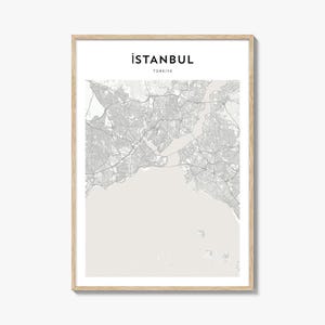 Istanbul Map Poster, Istanbul Map Print, Istanbul Travel Wall Art, Istanbul Personalized Map, Turkey