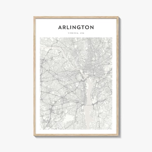 Arlington Virginia Map Poster, Arlington Map Print, Arlington Travel Wall Art, Arlington Personalized Map,