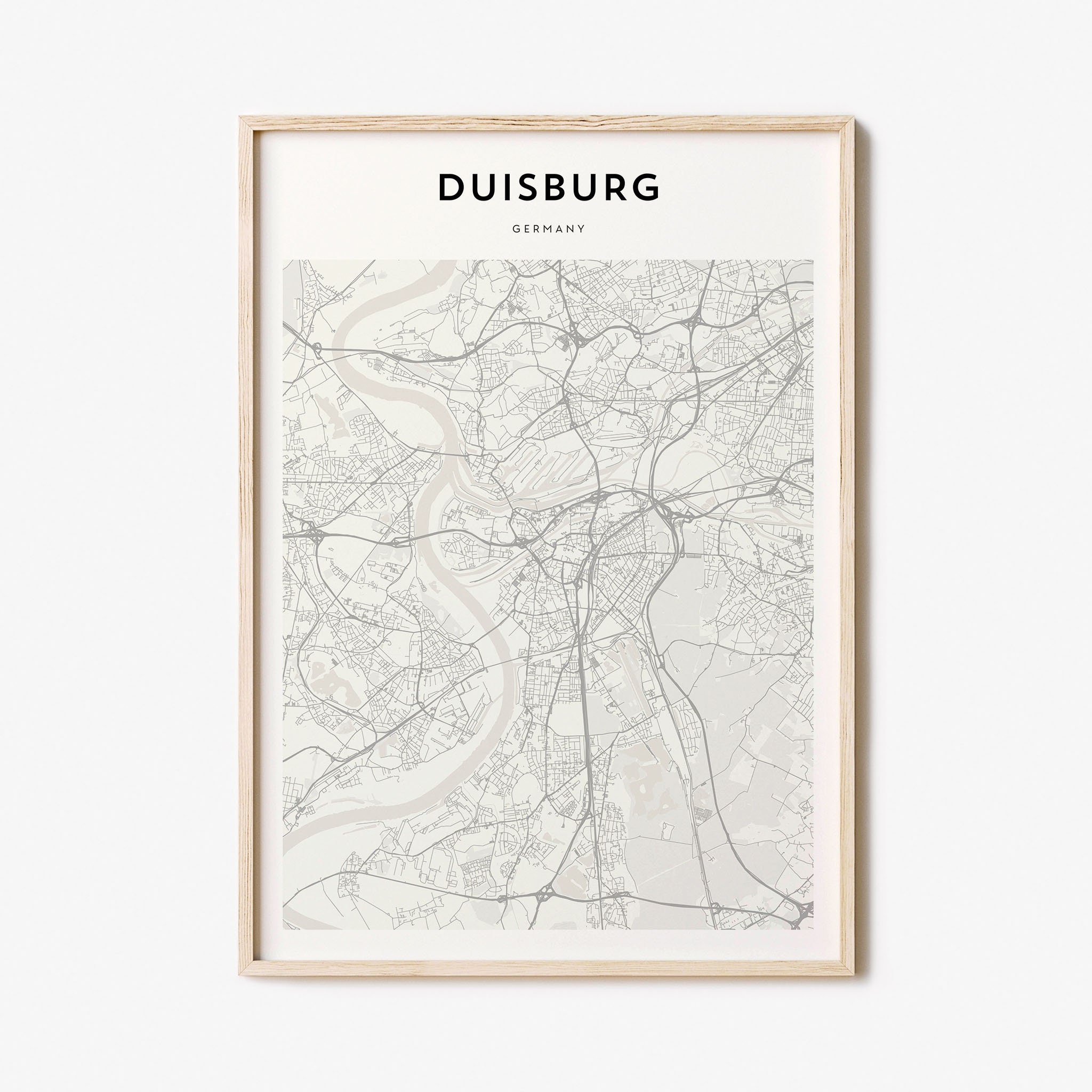 Map Etsy - Print Duisburg