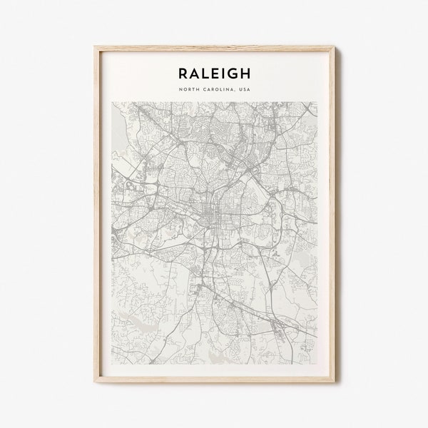 Raleigh Map Poster, Raleigh Map Print, Raleigh Personalized Map Art, Raleigh Wall Art, Raleigh Travel Poster, Travel Gift