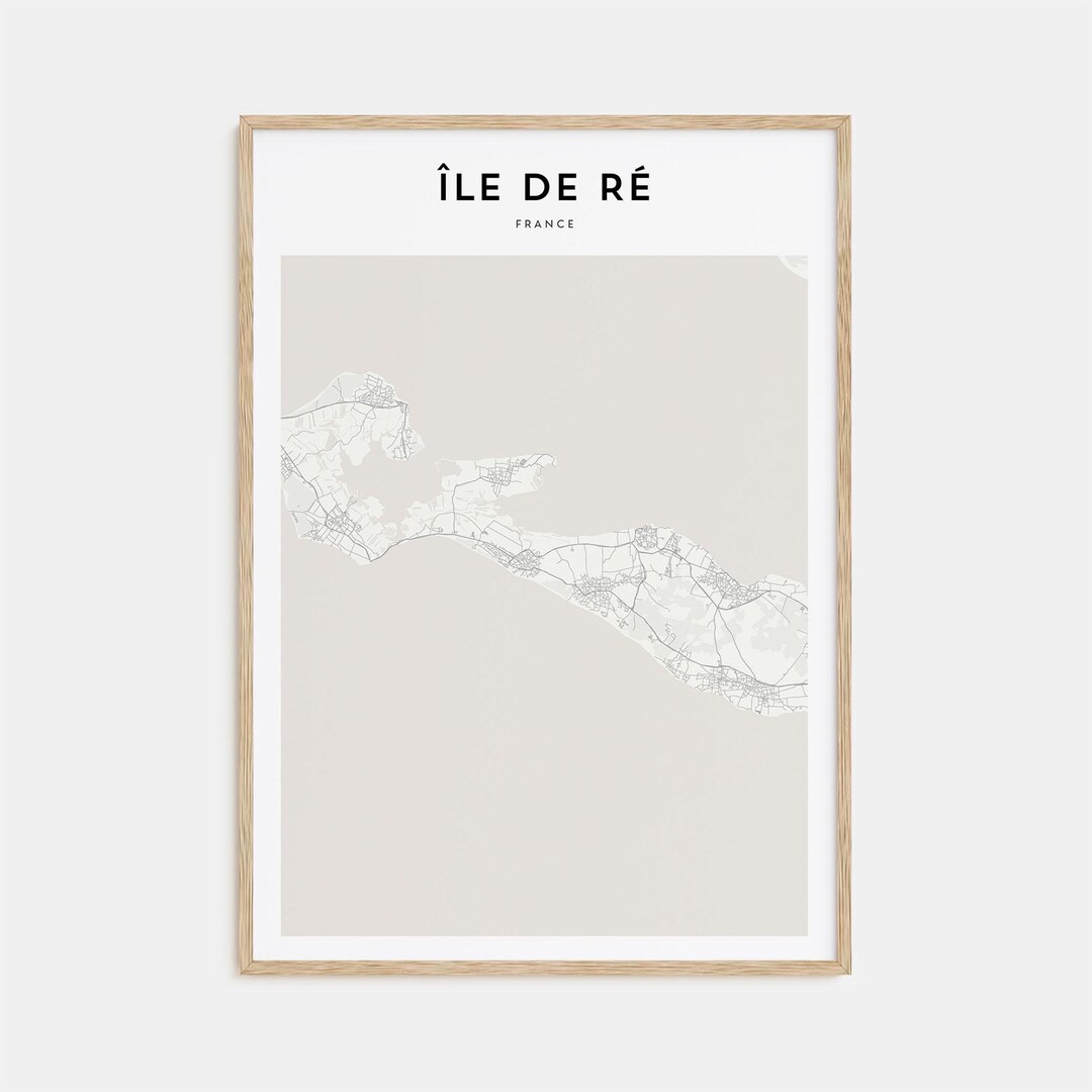 Ile De Re Map Poster, Ile De Re Map Print, Ile De Re Personalized Map ...