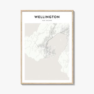 Wellington Map Poster, Wellington Map Print, Wellington Travel Wall Art, Wellington Personalized Map, New Zealand