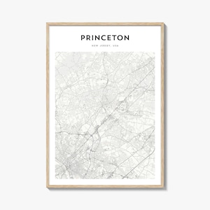 Princeton Karte Poster, Princeton Karte Druck, Princeton Reisewandkunst, Princeton personalisierte Karte, New Jersey