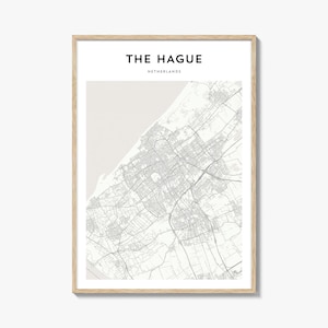 Den Haag kaartposter, Den Haag kaartprint, Den Haag Travel Wall Art, Den Haag gepersonaliseerde kaart, Nederland