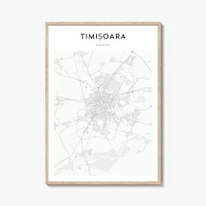 Timisoara Map Poster, Timisoara Map Print, Timisoara Travel Wall Art, Timisoara Personalized Map, Romania