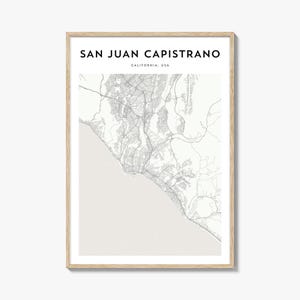 San Juan Capistrano Map Poster, San Juan Capistrano Map Print, San Juan Capistrano Travel Wall Art, California