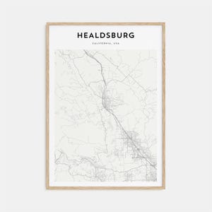 Healdsburg Map Poster, Healdsburg Map Print, Healdsburg Personalized ...