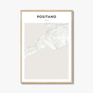 Pôster de mapa de Positano, impressão de mapa de Positano, arte de parede de viagem de Positano, mapa personalizado de Positano, Itália