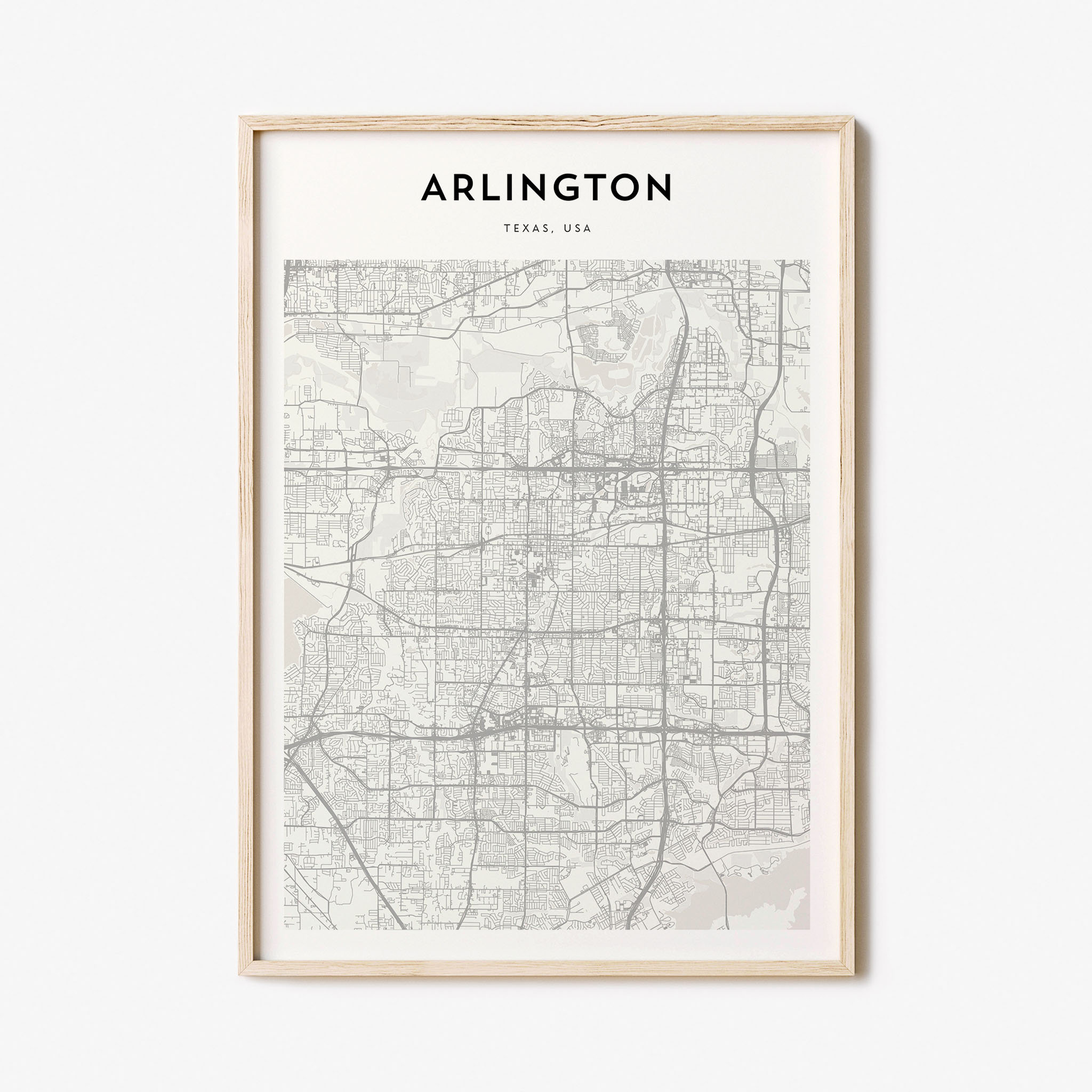 Arlington Map Poster Arlington Map Print Texas Arlington