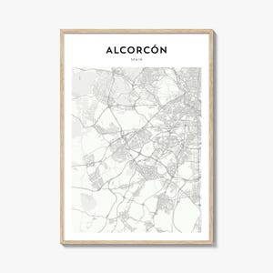 Alcorcón Karte Poster, Alcorcón Karte Druck, Alcorcón Reisewandkunst, Alcorcón personalisierte Karte, Spanien