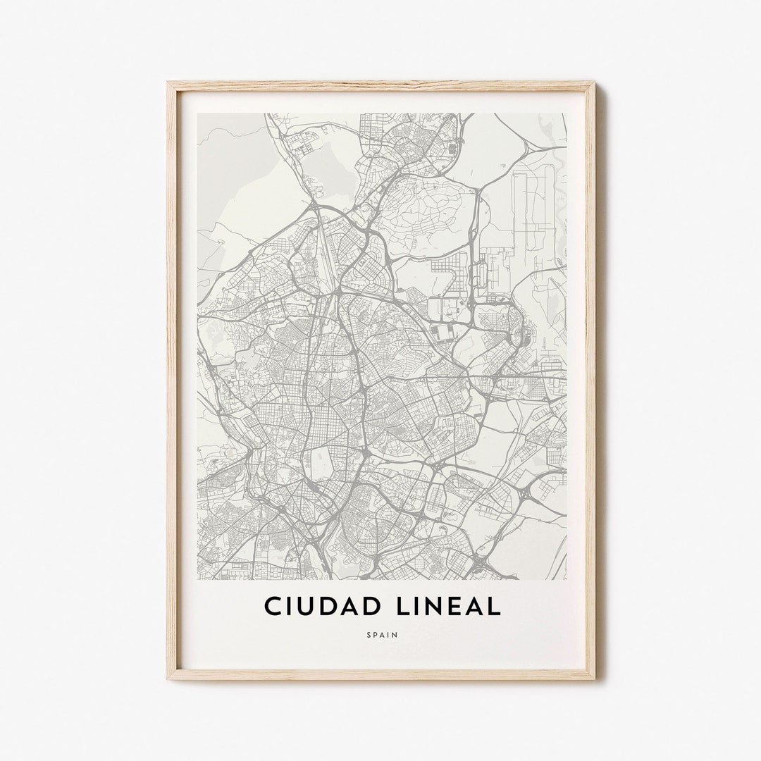 Map of Ciudad Lineal, Ciudad Lineal Map Print, Ciudad Lineal Map Poster