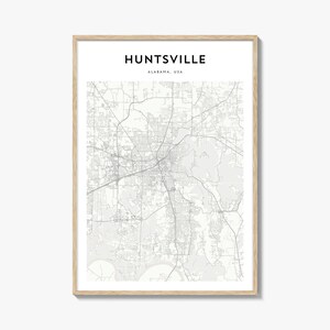 Huntsville Karte Poster, Huntsville Karte Druck, Huntsville Reisewandkunst, Huntsville personalisierte Karte, Alabama