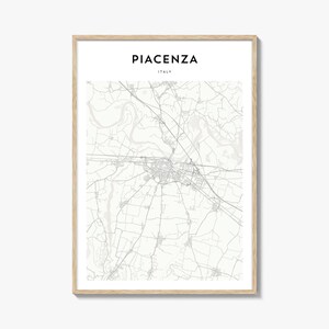 Piacenza Map Poster, Piacenza Map Print, Piacenza Travel Wall Art, Piacenza Personalized Map, Italy