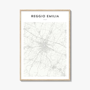 Reggio Emilia Map Print, Italy Poster, Emilia-Romagna Wall Art, Reggio Custom Street Decor