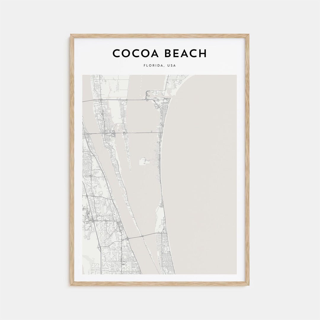 Cocoa Beach Map Poster, Cocoa Beach Map Print, Cocoa Beach Personalized