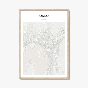 Oslo Karte Poster, Oslo Karte Druck, Oslo Reisewandkunst, Oslo personalisierte Karte, Norwegen