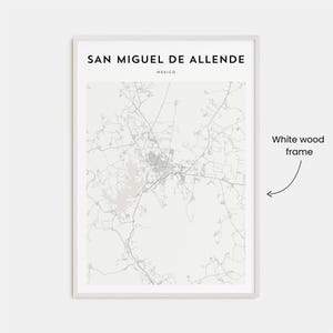 San Miguel De Allende Map Poster, San Miguel De Allende Map Print, San