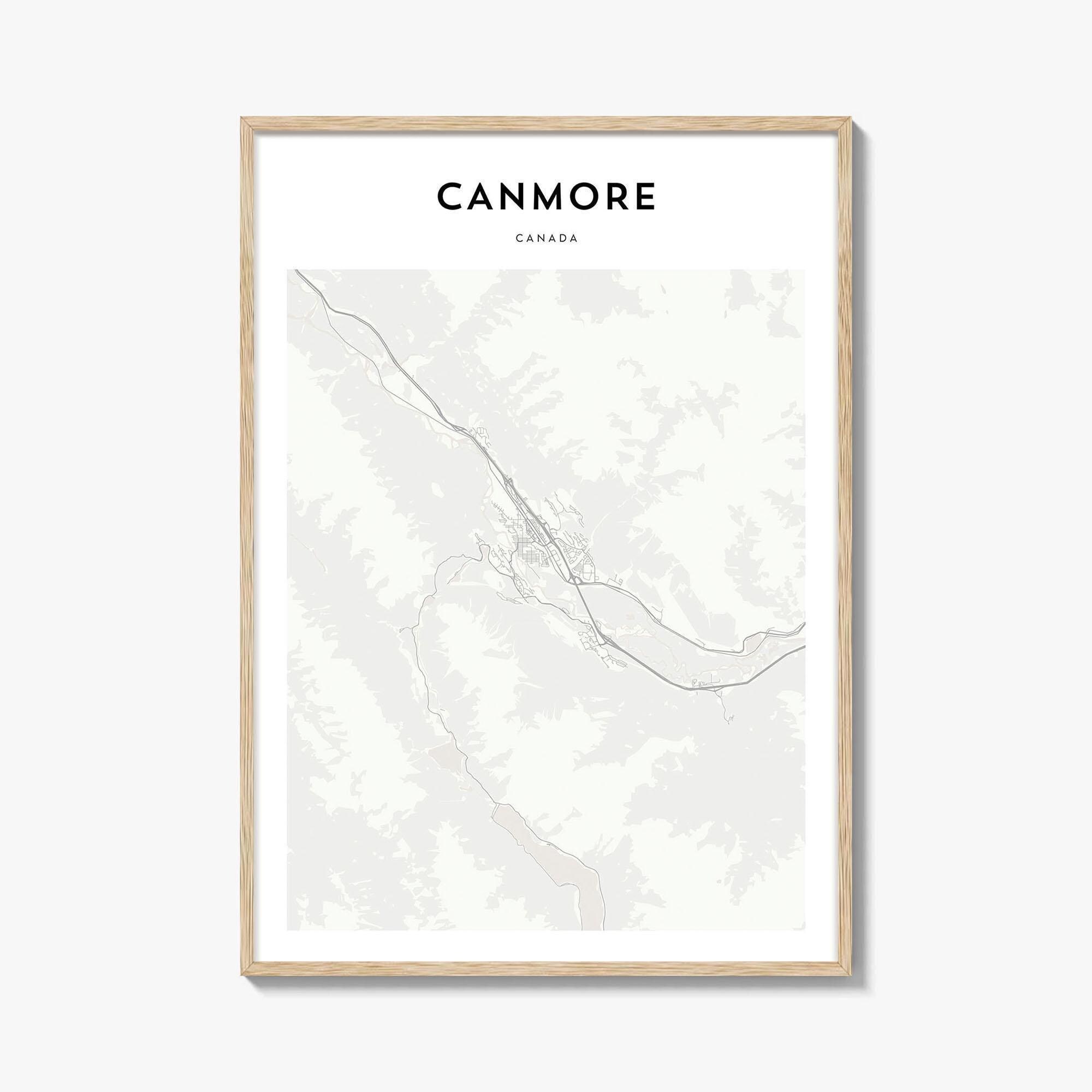 Canmore Map Poster, Canmore Map Print, Canmore Travel Wall Art, Canmore Personalized Map, Canada