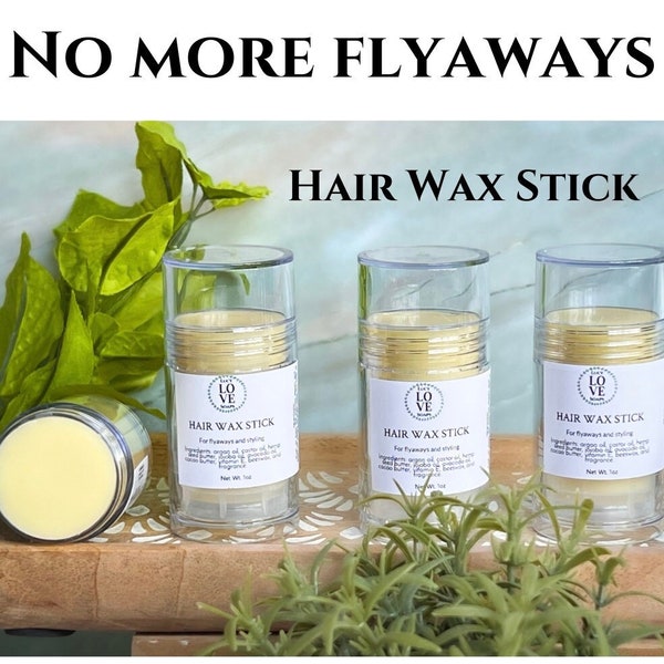 Hair Wax Stick mit Arganöl, Wachsstick für Flyaways, Kantenkontrolle, Hair Wax Roll-On Stick, Haarstylingwachs, natürliches Stylingwachs