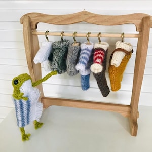 Handgemachte gestrickte Frosch Amigurumi Spielzeug: Plüschtier, 4 Zoll, Arme und Beine können bewegen