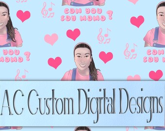 La signora Rachel può dire mamma Seamless pattern png clip art immagine svg