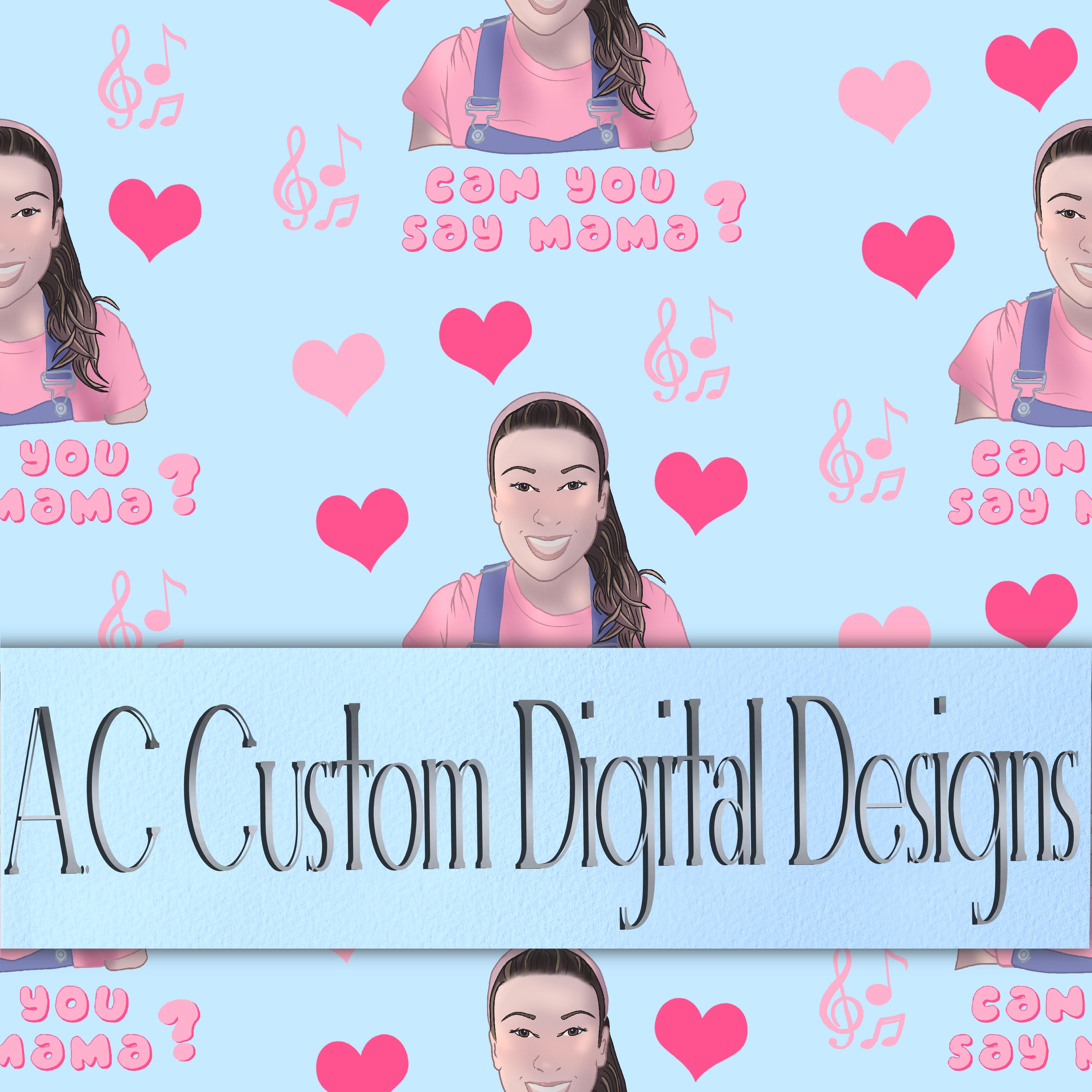 Ms Rachel Can You Say Mama Seamles Pattern Png Clip Art Svg Image - Etsy