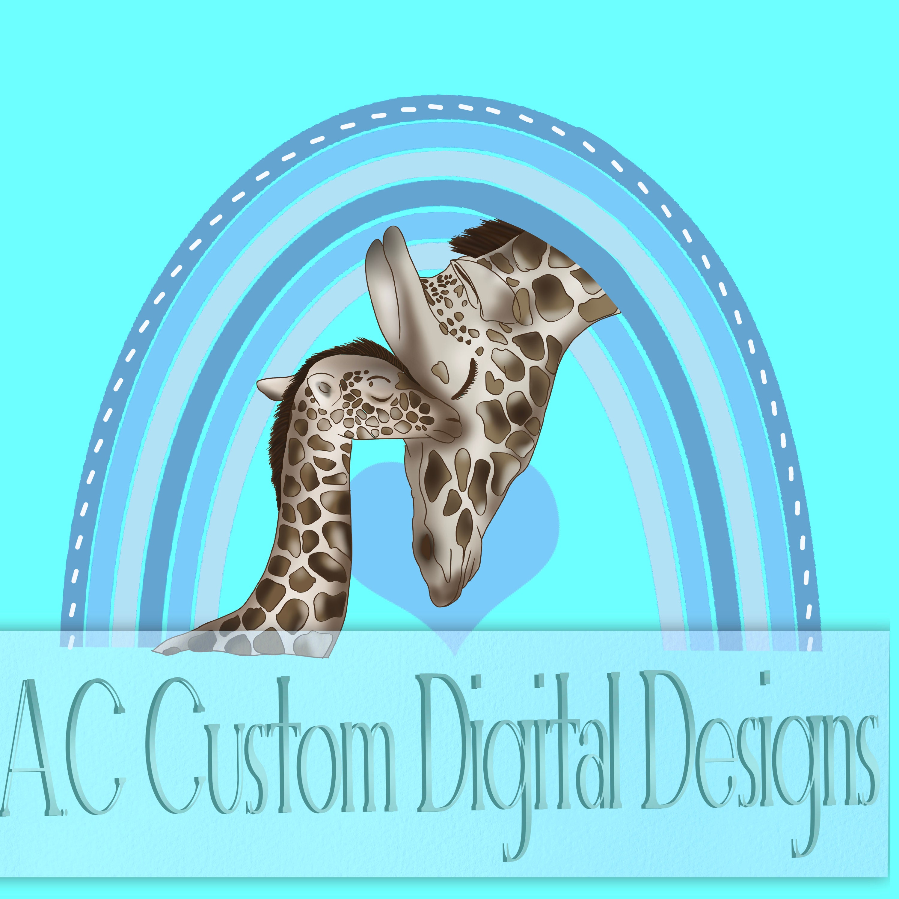 Mama and Baby Giraffe Mom and Baby Giraffe Png Mom and Baby Etsy