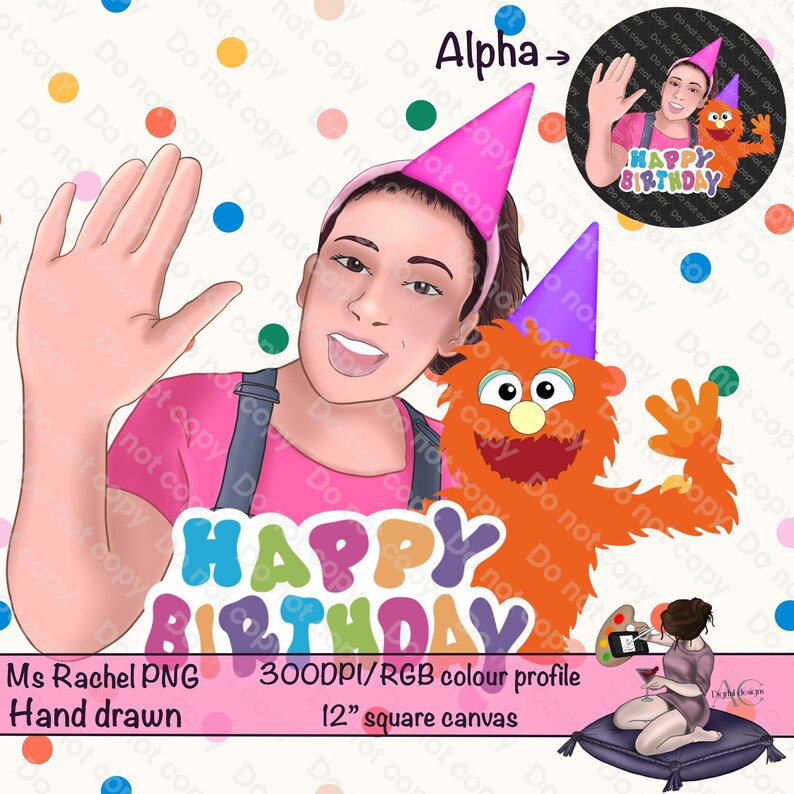 Ms Rachel Happy Birthday PNG Bundle, 1st 2nd 3rd 4th and 5th Birthday ...