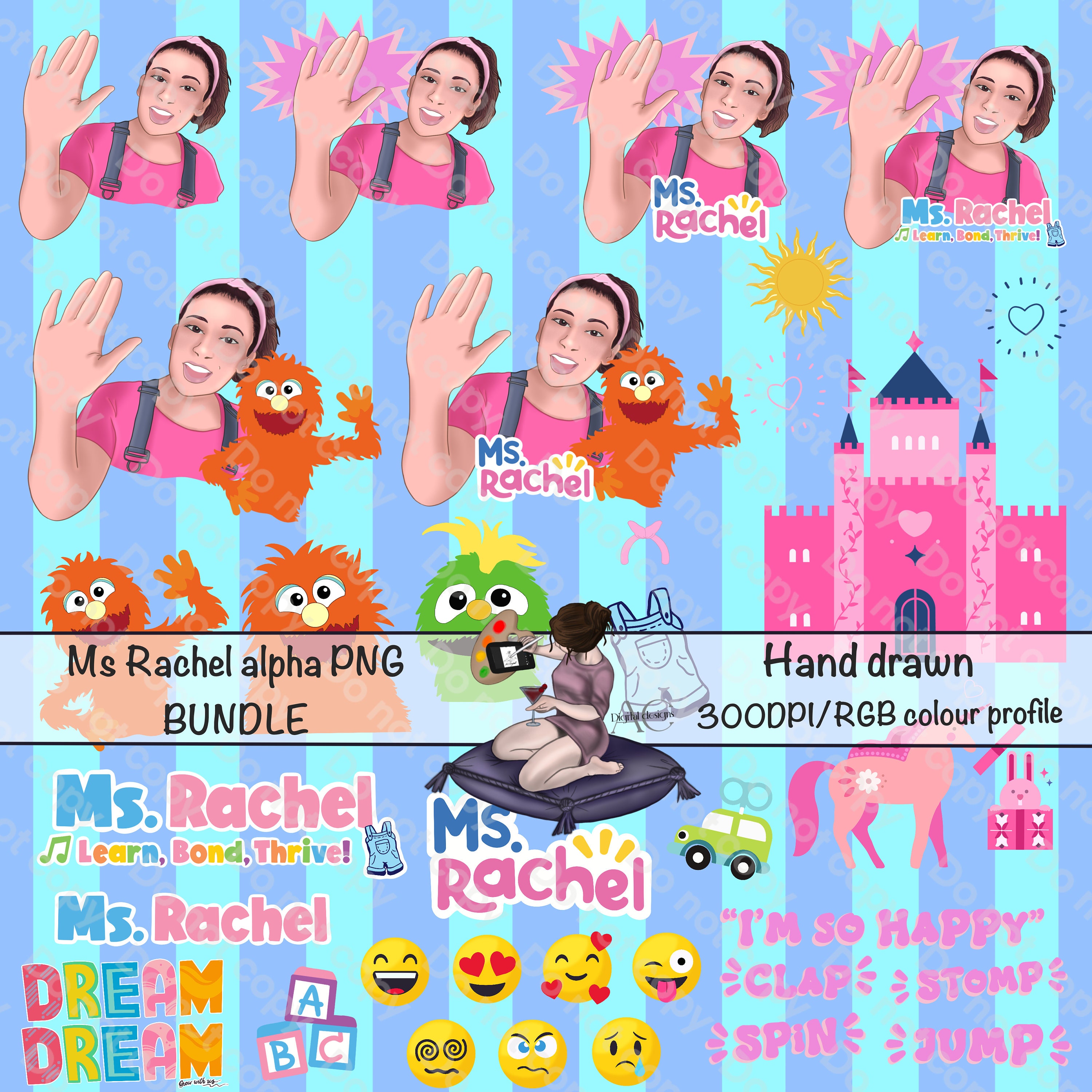 Ms Rachel Pngs Mega Bundle-songs for Littles Clipart Mega Bundle ...