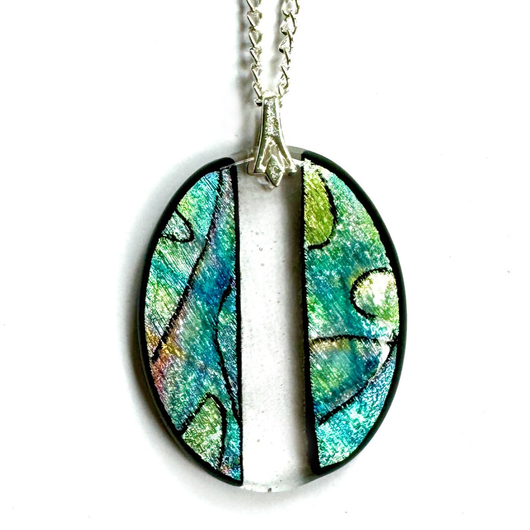 Window Pendant Magic Window Fused Glass Pendant - Etsy