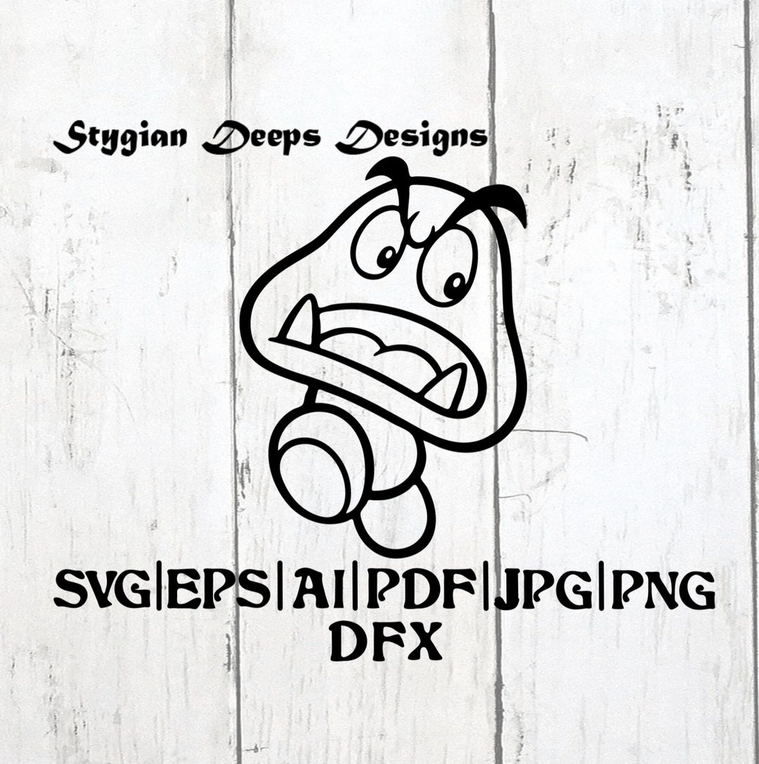 Goomba SVG Cut File Design for Cricut Silhouette Instant Etsy