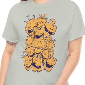 Dibujos animados - Regalos para hombres y mujeres - Camiseta linda - Camiseta de dibujos animados Camiseta de algodón pesado unisex