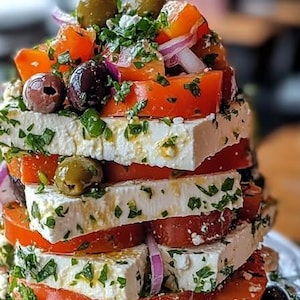 Best recipe for Greek Salad Stack
